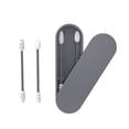 thumbnail image 1 of Suzicca Silicone Cotton Swabs Stick Reusable Portable and Cleanable Ear Q- Rough Friction Cotton Swabs for Ear Cleaning Makeup 2Pcs Grey, 1 of 7