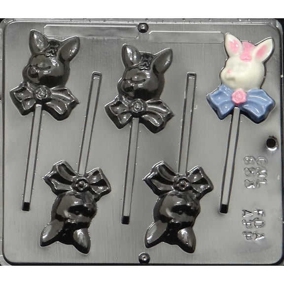 853 Girl Bunny Pop Lollipop Chocolate Candy Mold