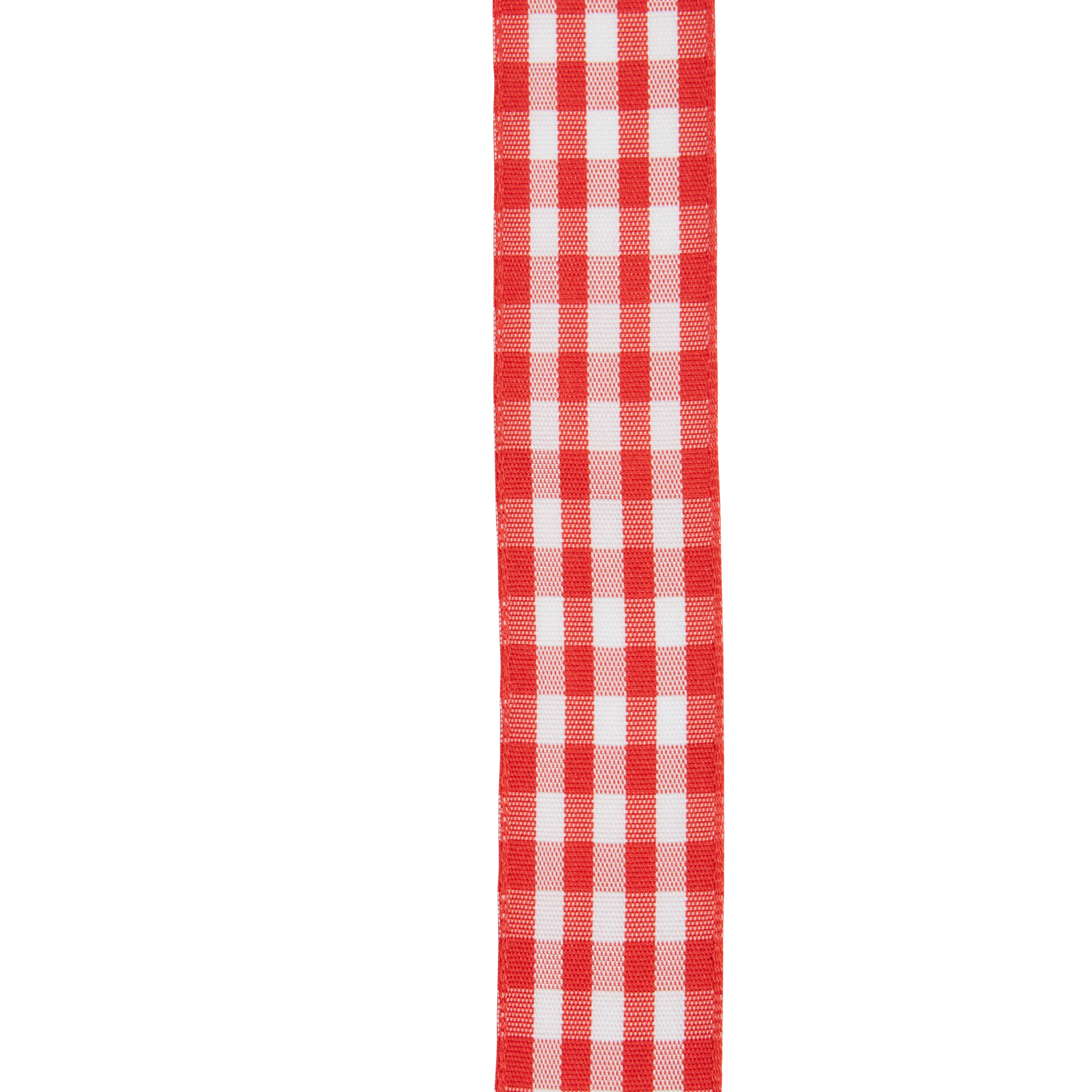 Offray Ribbon, Red 7/8 inch Gingham Check Woven Ribbon, 9 feet 