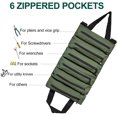 thumbnail image 4 of Tool Organizer Bag, Canvas Tool Roll Pouch Case with 6 Zipper Pockets(Green), 4 of 7