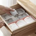 thumbnail image 4 of Organizador de almacenamiento KAIYANG apilable con 3 compartimentos color beige 26,5 cm x 9 cm x 6,5 cm, 4 of 5