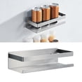 thumbnail image 3 of Wall Mounted , Stainless Steel Seasoning Rack, Jar Storage Shelf Kitchen Storage Holder Organizer - S S, 3 of 8