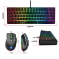 thumbnail image 2 of Riwcyla Wired Keyboard and Combo 61,Key Gaming Keyboard and Effects DPI Adjustment Ergonomic Design Macro Programming Function UltrJND,Compact 61,Key Design for Computer and Network Users, 2 of 6