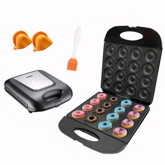 Eurhowing Mini Donut Maker Machine, 1400W Electric Nonstick Doughnut Baker, Auto Shut-off Donut Baker for Quick Breakfast, Snacks & Desserts