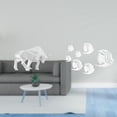 thumbnail image 2 of Escultura Moderna De Toro En Resina, Figura Abstracta Con Adhesivos De Pared De Peces Con Efecto Espejo Acrílico Para La Entrada, Mesa, Escritorio, Estante Y Decoración De Oficina., 2 of 8