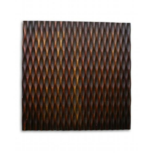Metallic Ridge Brown Wall Art, 24 x 24 in.