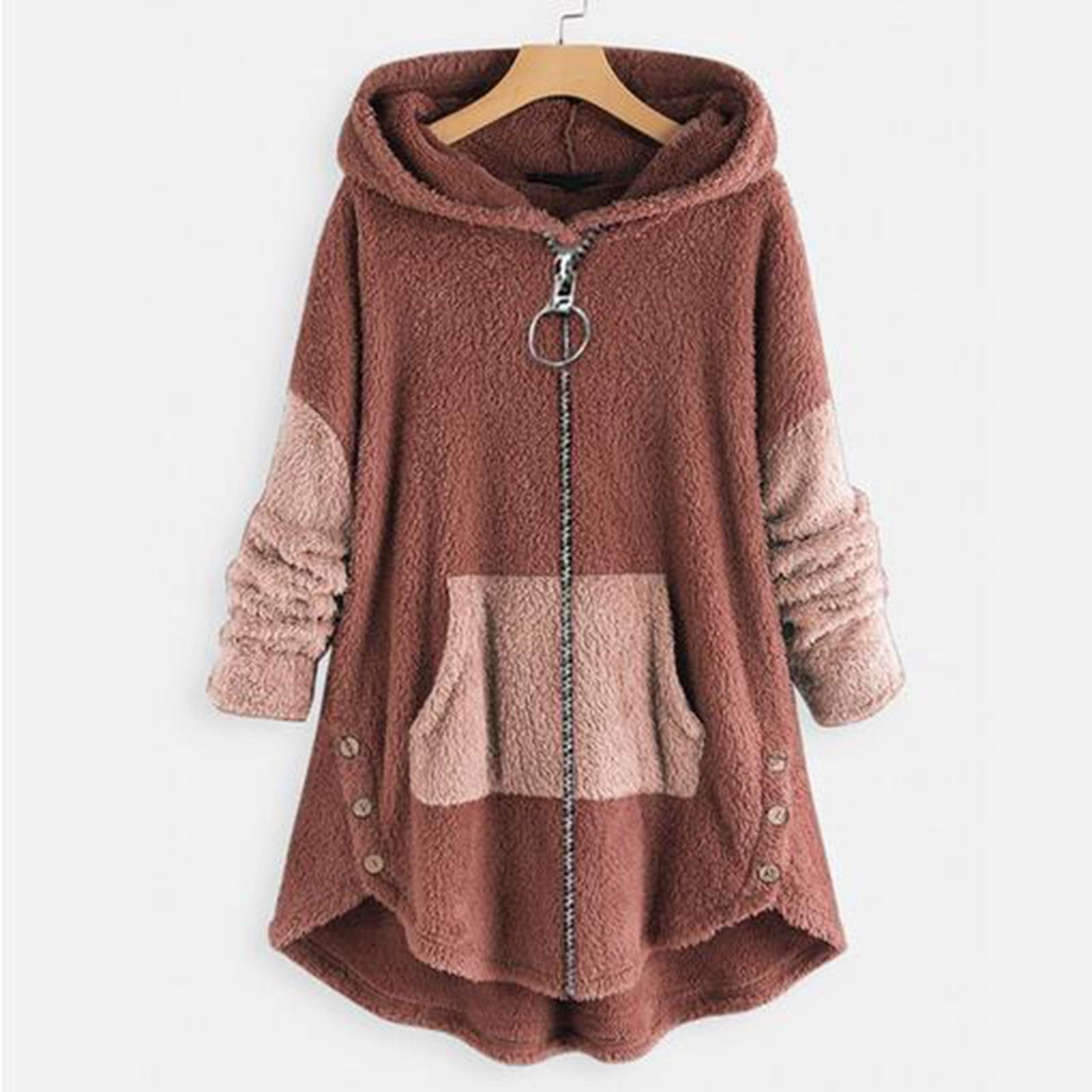 Fuzzy Teddy Bear Coast Teddy Bear Coat Women Cozy Long Sleeve