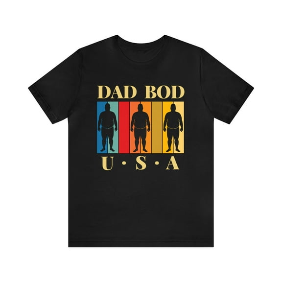 DJH Apparel | Dad Bod USA Funny Comical Short Sleeve Tee