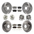 thumbnail image 1 of Transit Auto Front Rear Wheel Hub Bearings Assembly Disc Brake Rotors and Semi-Metallic Pads Kit (10Pc) for Car 2004 Honda Civic SiR - Left Right Side (Driver Passenger) KBB-106602, 1 of 10