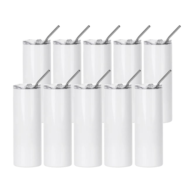 Vaso térmico PYD Life de acero inoxidable de 20 oz (600 ml), paquete de 10