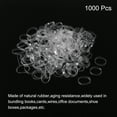 thumbnail image 3 of Uxcell 1000 Pack Rubber Band Stretchable Rubber Elastic Band Clear 13mm x 2mm Hair Rubber Bands for Home Office, 3 of 5