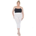 thumbnail image 4 of White Mark Women's Plus Size Casual Capri Leggings, 4 of 4