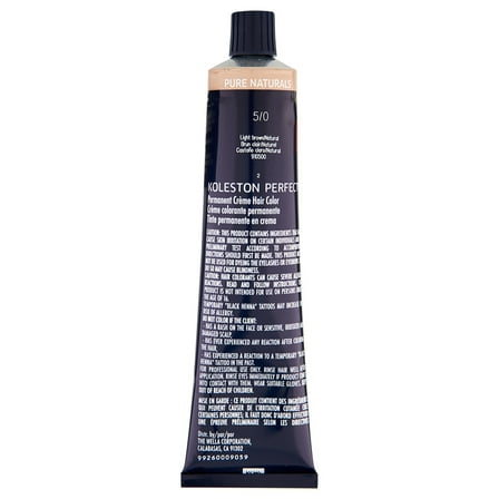 Wella Koleston Perfect ME  Pure Naturals 5/0 Light Brown Permanent Hair Color 2