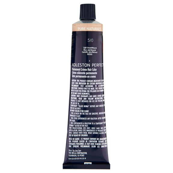 Wella Koleston Perfect ME  Pure Naturals 5/0 Light Brown Permanent Hair Color 2