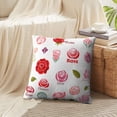 thumbnail image 3 of LALILO Throw Pillow Covers Rose Flower Rose Flower Symbol Floral Natural Cushion Cover 18" x 18", 2 Pack, 3 of 6