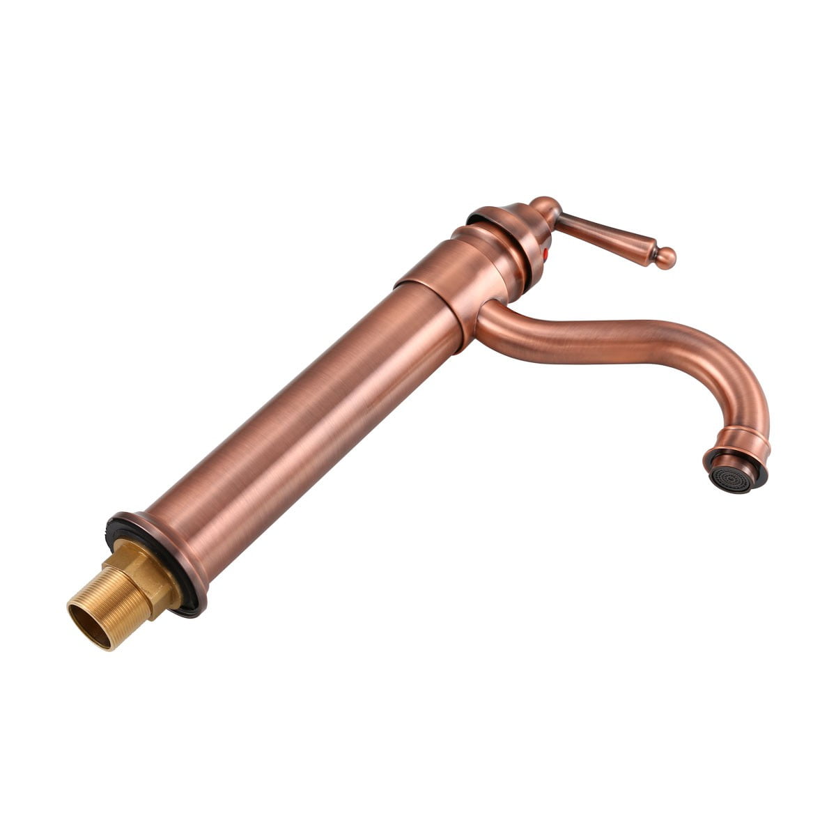 Antique Copper Bathroom Faucets 11.75" H Solid Brass Bathroom Sink Tap w/Supply Lines| Renovators Supply