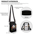 thumbnail image 6 of HELLHERO Colorful Panda 2 Zippers Crossbody Sling Bags Polyester for Unisex, 6 of 7