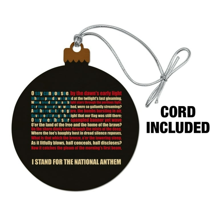 USA National Anthem Christmas Tree Ornament USA National Anthem Christmas Tree Ornament