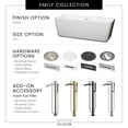thumbnail image 3 of Wyndham Collection Emily 68.88" Acrylic Freestanding Bathtub in White/Chrome, 3 of 8