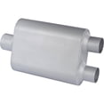 thumbnail image 3 of JEGS Chambered Deep-Tone Muffler 3 in. Center Inlet / 2.500 in. Dual Outlet, 3 of 6