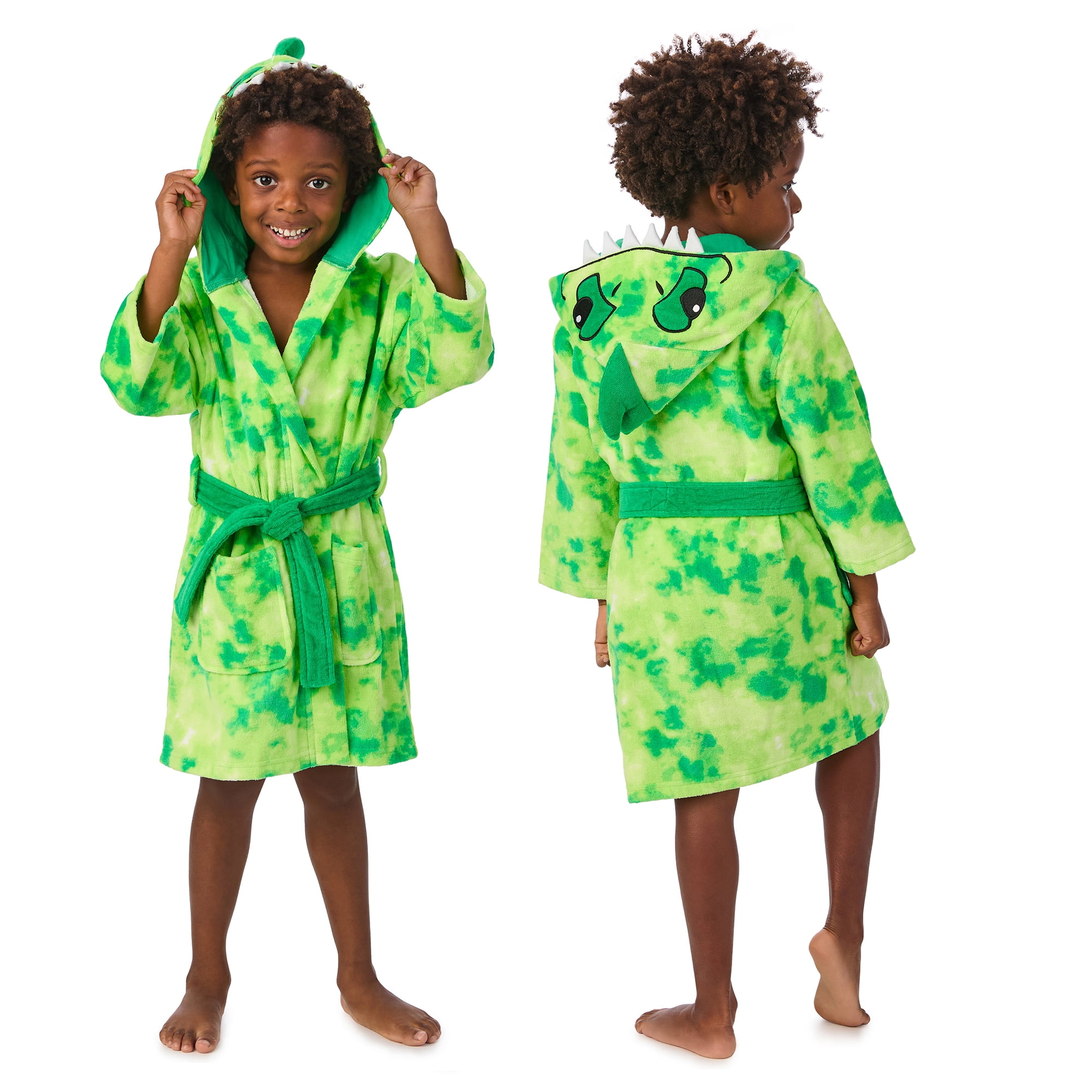 Saint Eve Kids Hooded Terry Swim and Beach Cover Up Robe for Boys