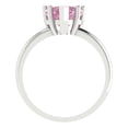 thumbnail image 4 of 2 ct Heart Cut Simulated Pink Diamond Solitaire Engagement Ring for Women in 18K White Gold, 4 of 5