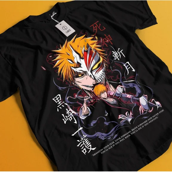 Ichigo Bankai Anime Unisex T-Shirt All Size #7