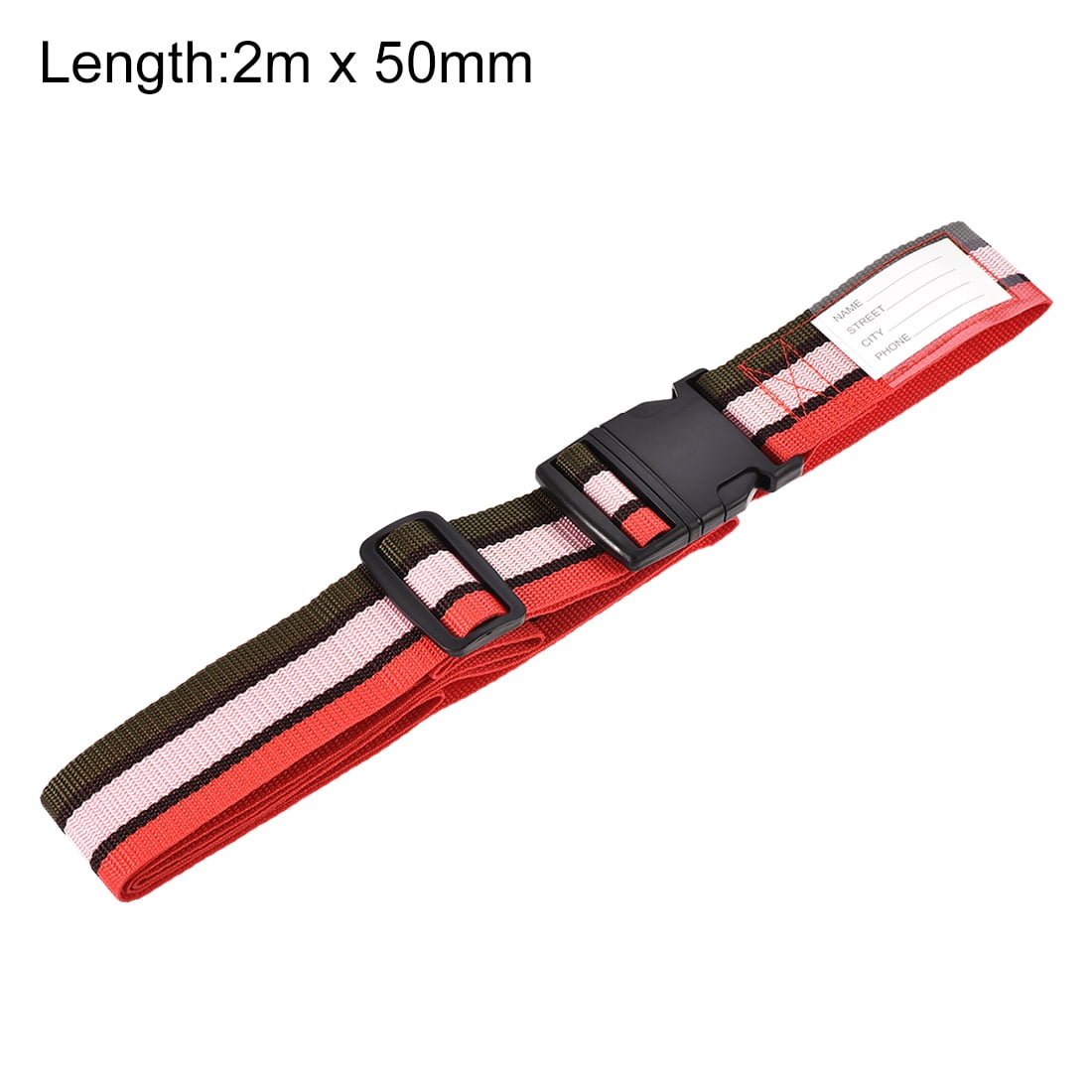 Unique Bargains Luggage Straps Suitcase Belts with Buckle Adjustable PP Packing Accessory