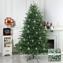 Christmas Ball Ornaments Set 44-Pack - Shatterproof Plastic Xmas Baubles Tree Decorations Set, Holiday Reusable Hanging Christmas Tree Balls Indoor Outdoor Holiday Party Festive