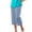 Sky Blue, variant on BLVB Summer Capri Pants for Women Loose Fashion Wide Leg Capris Elastic High Waist Casual Cotton Linen Lounge Pants