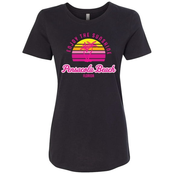 Inktastic Summer Enjoy the Sunshine Pensacola Beach Florida in Pink Women's T-Shirt