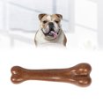 thumbnail image 5 of Juguete para masticar con forma de hueso, olor a carne de res, resistente al desgarro, simulación duradera, juguete interactivo para masticar para perros, color marrón, 5 of 5
