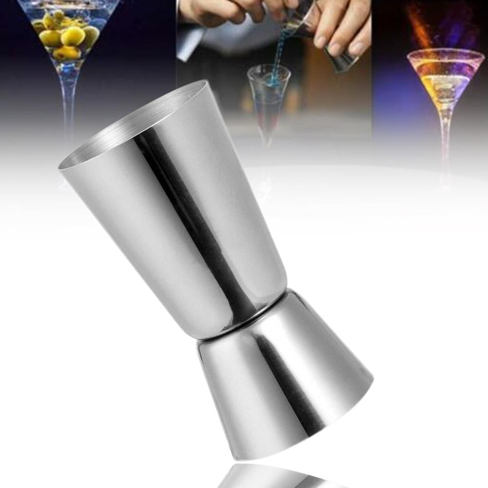 Ludlz Cocktail Measuring Jigger for Bartending Stainless Steel Double  Jigger Liquor Shot Measure Cup Professional Measuring Cup Double-head  Curled