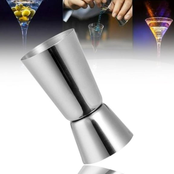 Ruifaya Steel Double Single Shot Measure Spirit Bar Cocktail Cup Drink UK