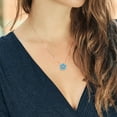 thumbnail image 3 of Gem Stone King 18K Rose Gold Plated Silver Swiss Blue Topaz and White Lab Grown Diamond Pendant Necklace for Women (4.79 Cttw, Heart Shape 6MM, with 18 inch Chain), 3 of 4