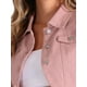 thumbnail image 5 of CHAQUETA DE JEAN CASUAL INSPIRE CHIC PARA MUJER CON CUELLO Y BOTONES DE MANGA LARGA, CROP, COLOR ROSA, 5 of 6