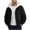 Black, variant on 2 in 1 Jackets for Men Removable Liner Zip Up Drawstring Hooded Softshell Heavyweight Jackets Fashion Streetwear Varsity Outdoor Casual Coats with Pockets Beige XXXL