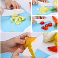 thumbnail image 7 of Tutuviw 3 Pieces Kids Knife Set for Cooking, with blue Cutting Board, Safe Lettuce and Salad Knives, Kids Cooking Utensils in 3 Sizes & Colors, Serrated Edges, Plastic Safe Kitchen Knife, 7 of 7