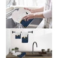 thumbnail image 5 of Navy Blue Gold Marble Hand Towels Set,Waffle Weave Kitchen Towels 3 Pieces,Modern Abstract Marble Crack Texture Microfiber Hair Face Bath Tea Towel Absorbent Cleaning Dish Cloths,15.7"x23.6", 5 of 7