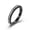 Black, variant on Clear Cubic Zirconia Rotating Finger Ring Titanium Steel Eternity Spinner R10