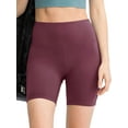 thumbnail image 3 of Xuanfei Women Solid Color Mesh Strap Insert Tummy Control High Waisted Yoga Shorts, 3 of 6