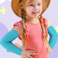 thumbnail image 2 of Apron Sleeve Children's Sleeve Elastic Sunscreen Arm Sleeve Suitable for Children Outdoor Sports Arm Sleeve Bright Colors Clearance! 1 Pair of Children's Ice Sleeves, 2 of 4