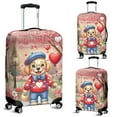 thumbnail image 2 of Happy Valentine’s Day Adorable Golden Retriever Puppy Holding Heart Balloon Travel Luggage Cover Goldens Dog Lover Gifts Idea Suitcase Dust Protective Decor - 00030, 2 of 5
