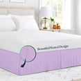thumbnail image 4 of CCNY 10" Inch Drop Pleated Bed Skirt King Size 100% Microfiber Made Lilac with Split Corners, 4 of 7