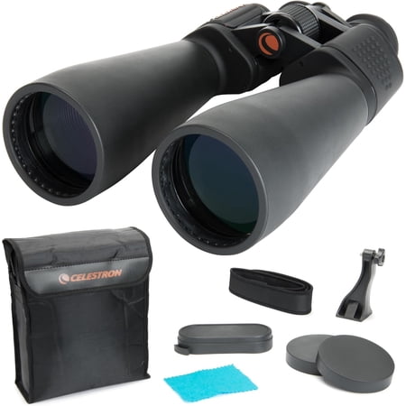 SkyMaster 25x70 Binoculars - Powerful Binoculars for Detailed Long-Distance Viewing and Binocular Astronomy - Multi-Coated Optics - Tripod Adapter & Carrying Case