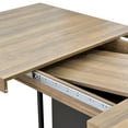 thumbnail image 5 of 160 - 200 Cm Extendable Table With Aged Wood Characteristic, Black, Fits 6 10 People, Stable Dining Table, Cm, Accommodates Robust, 5 of 5