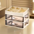 thumbnail image 4 of Cajones De Almacenamiento, Caja De Almacenamiento De Plástico Grueso Con Divisores Extraíbles, Organizador Beige Para Maquillaje, Suministros De Oficina Y Artículos Esenciales Para El, 4 of 6