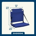 thumbnail image 3 of GCI Outdoor BleacherBack Stadium Seat With Cushioned Back Support for Bleachers, Royal, 3 of 6
