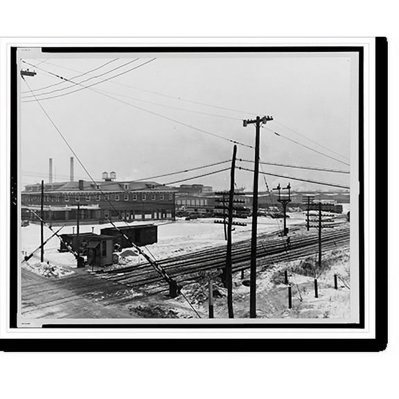 Historic Print, View of the Manville works. Manville, New Jersey, 16" x 20"