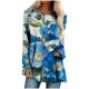 thumbnail image 2 of Ichuanyi liquidación mujer clásica flores estampadas tops sueltas camisetas de manga larga blusa tripulación ICHUANYI WER202308241247, 2 of 5